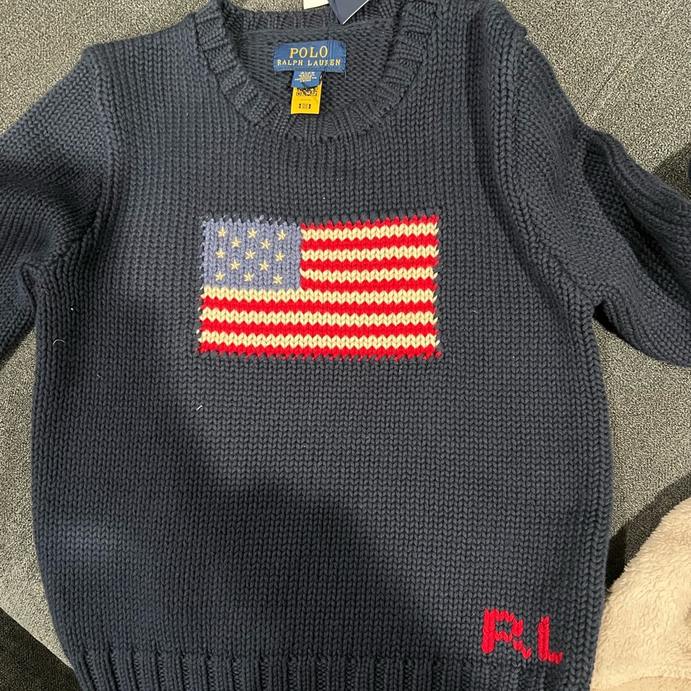 Toddler Flag sweater Ralph Lauren NWT